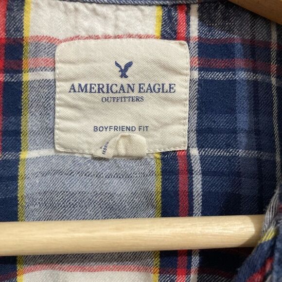 Y2K American eagle Plaid Secret Wash Boyfriend Xs - Picture 4 of 5